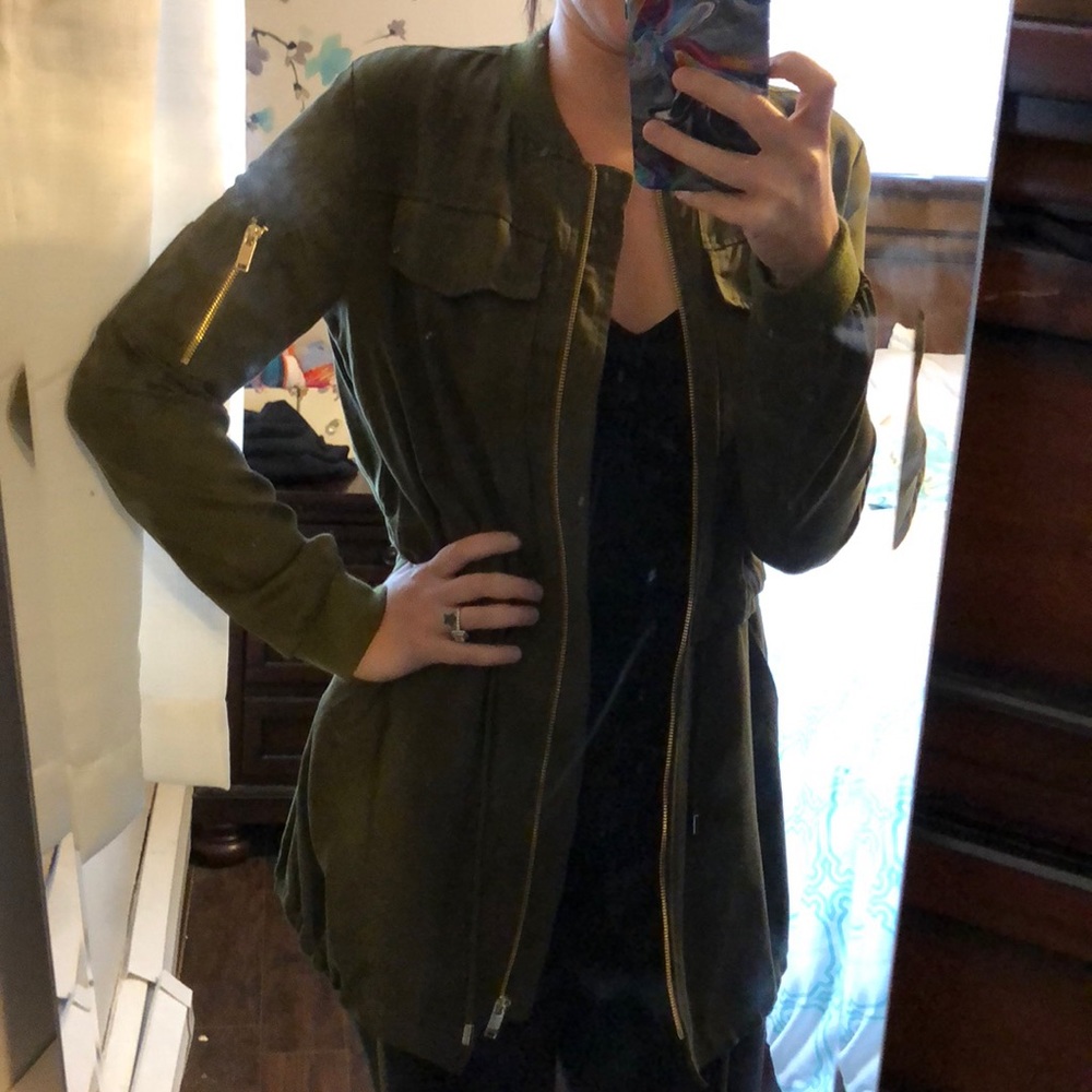 Long bomber jacket